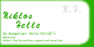 miklos helle business card